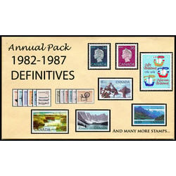 canada complete definitives set 1982 1987 mint