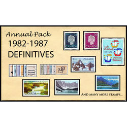 canada complete definitives set 1982 1987 mint