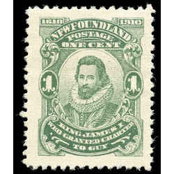 newfoundland stamp 87iii king james i 1 1910