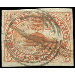 canada rare stamp 4a beaver used very fine 1853