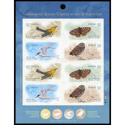canada stamp bk booklets bk388 endangered species 3 2008
