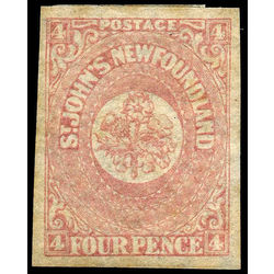 newfoundland stamp 18ii 1861 third pence issue 4d 1861