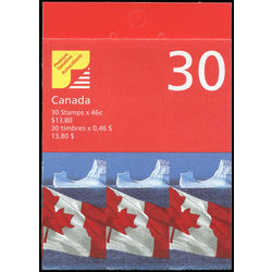 canada stamp bk booklets bk215a flag over iceberg 1998