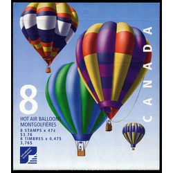 canada stamp bk booklets bk247 hot air balloons 2001