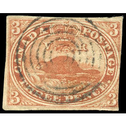 canada rare stamp 4 beaver used fine 1852  6