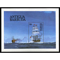 antigua stamp 749 sailing ship at war 5 1984