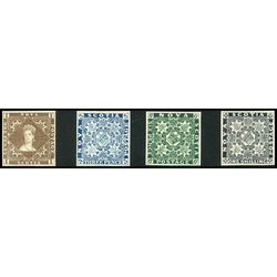 nova scotia stamp 1 2 4 6 proof set of the pence issue 1851