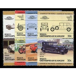 bequia of st vincent stamp 91 101 111 124 125 mint automobiles inc 1983