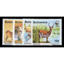 botswana stamp 432 435 world wildlife fund 1988