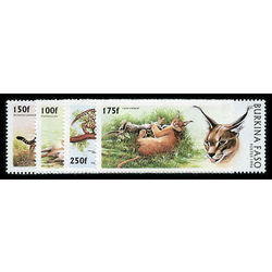 burkina faso stamp 1079 82 predatory cats 1996