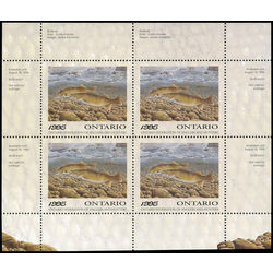 ontario federation of anglers hunters stamp ow3b walleye by curtis atwater 1995