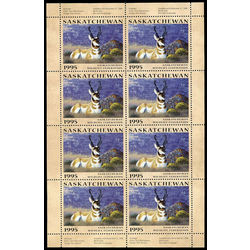 saskatchewan wildlife federation stamp sw6f antelopes by tom mansanarez 1995