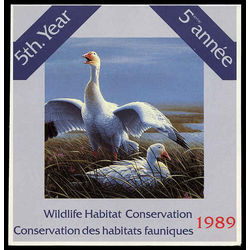 canadian wildlife habitat conservation stamp fwh5 snow geese 7 50 1989
