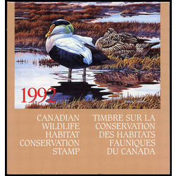 canadian wildlife habitat conservation stamp fwh8 eider duck 8 50 1992