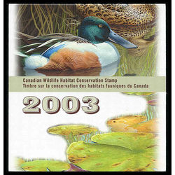 canadian wildlife habitat conservation stamp fwh19 northern shovelers ducks 8 50 2003