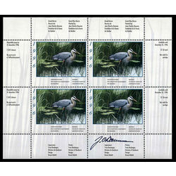 quebec wildlife habitat conservation stamp qw9e great blue heron by jean charles daumas 1996