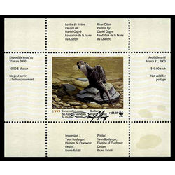 quebec wildlife habitat conservation stamp qw12d river otter by daniel gagne 10 1999