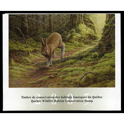 quebec wildlife habitat conservation stamp qw18d hare by pierre leduc 10 2005