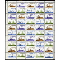 canada stamp 703a inland vessels 1976 M PANE BL