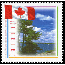 canada stamp 1546i flag with scene of lake 43 1995