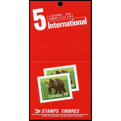 canada stamp bk booklets bk105 grizzly bear 1989 C