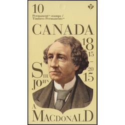 canada stamp bk booklets bk611 sir john a macdonald 2015