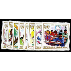 rwanda stamp 486 93 fight against racism 1972