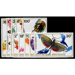 rwanda stamp 495 504 various insects 1972