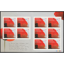 canada stamp bk booklets bk620 in flanders fields 2015