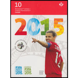 canada stamp bk booklets bk621 fifa women s world cup canada 2015 2015