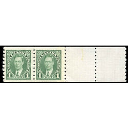 canada stamp 238pa king george vi 1937 m fnh end pair 2 tabs
