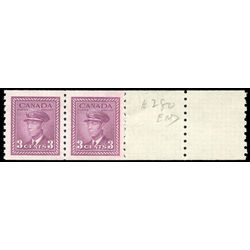 canada stamp 280pa king george vi 1948 m vfnh end pair 2 tabs