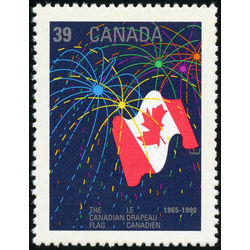 canada stamp 1278 canadian flag with fireworks 39 1990