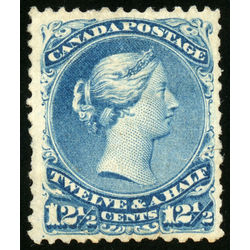 canada stamp 28a queen victoria blue 12 1858