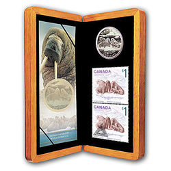 atlantic walrus stamp coin set