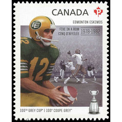 canada stamp 2570i edmonton eskimos tom wilkinson 1943 five in a row 2012