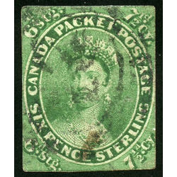 canada stamp 9a queen victoria used vg 7 1857