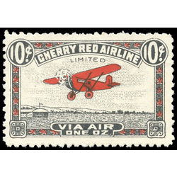canada stamp cl air mail semi official cl46iii cherry red airline ltd 10 1929