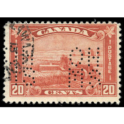 canada stamp o official oa175 harvesting wheat 20 1930
