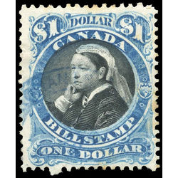 canada revenue stamp fb52 third bill issue 1 1868