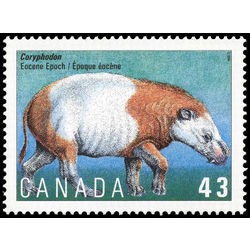 canada stamp 1529i coryphodon eocene epoch 43 1994
