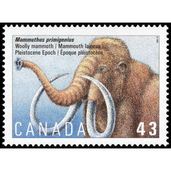 canada stamp 1532i mammuthus primigenius pleistocene epoch 43 1994
