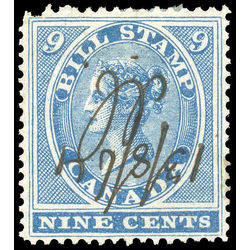canada revenue stamp fb9 first bill issue 9 1864