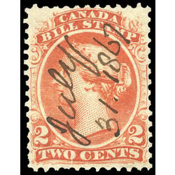 canada revenue stamp fb19 second bill issue 2 1865
