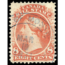 canada revenue stamp fb25 second bill issue 8 1865