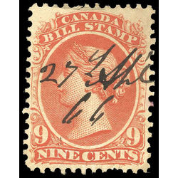 canada revenue stamp fb26 second bill issue 9 1865