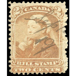 canada revenue stamp fb38 third bill issue 2 1868