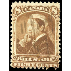 canada revenue stamp fb45 third bill issue 8 1868