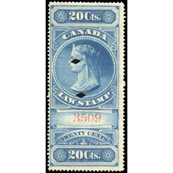 canada revenue stamp fsc2 queen victoria 20 1876