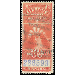 canada revenue stamp fe11 electric light effigy 60 1900